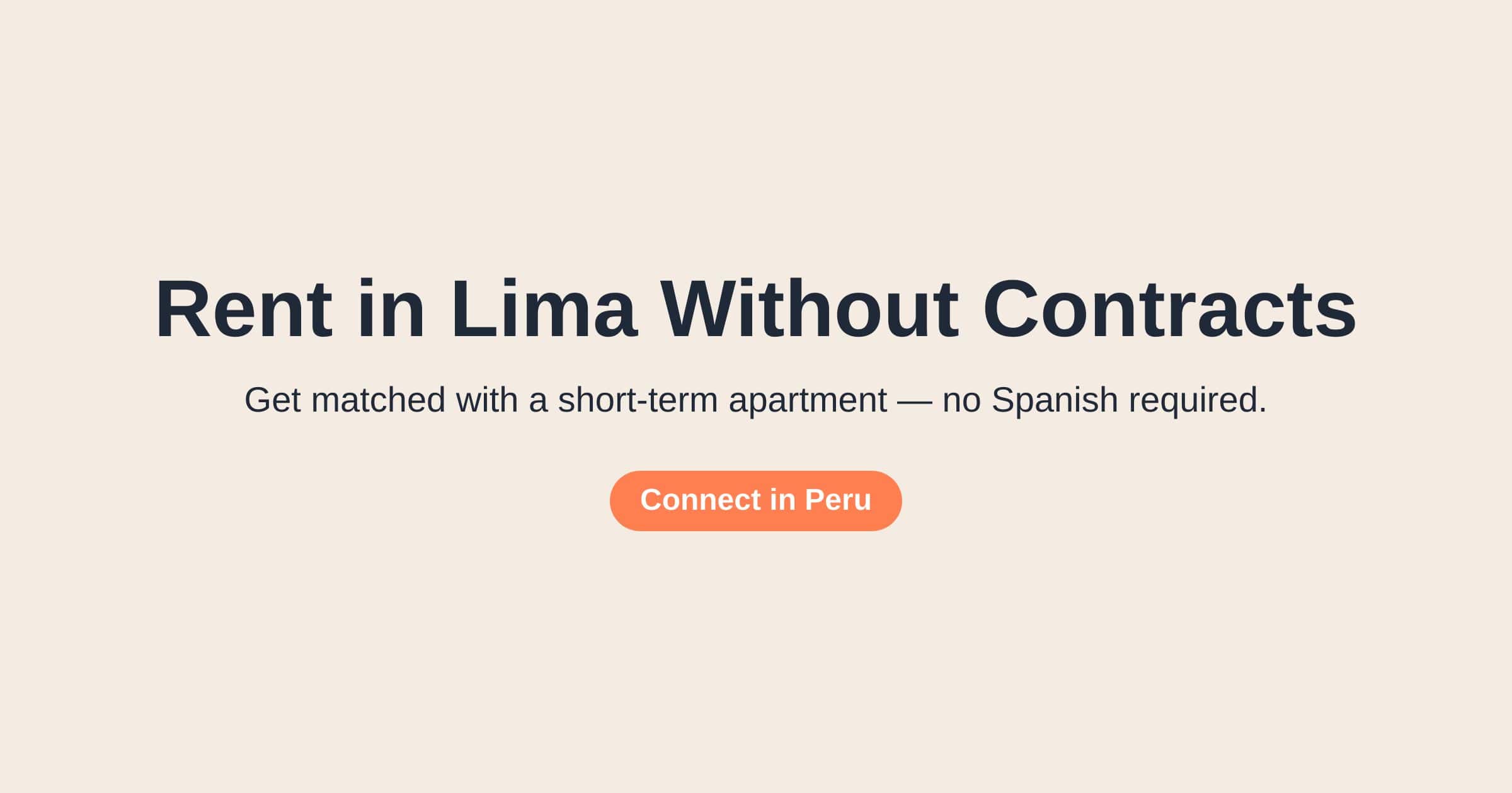 rent apartment in Lima